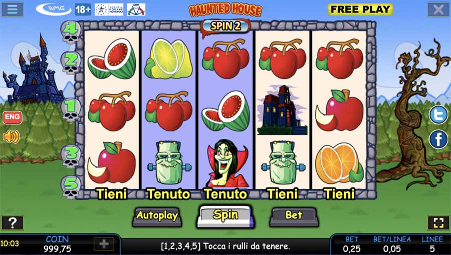 screenshot del gioco haunted house