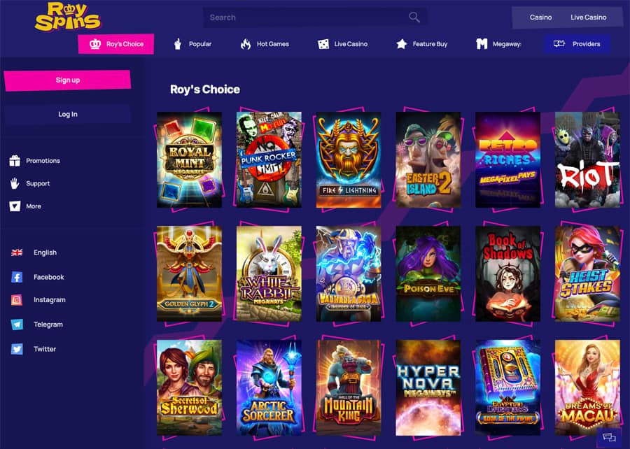screenshot casino slots royspins