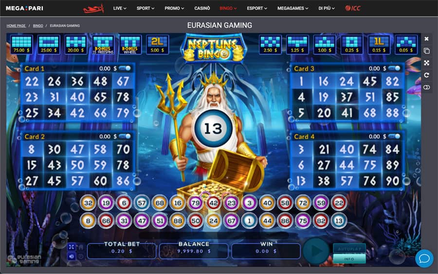 screenshot neptune bingo megapri