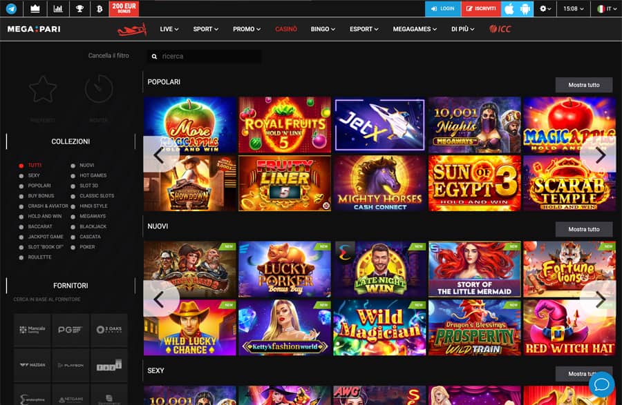 screenshot slots megapari