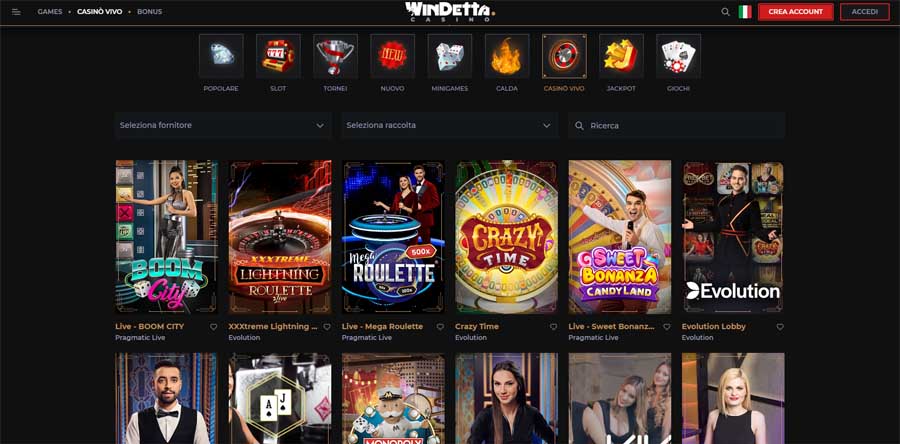 screenshot casino live windetta casino