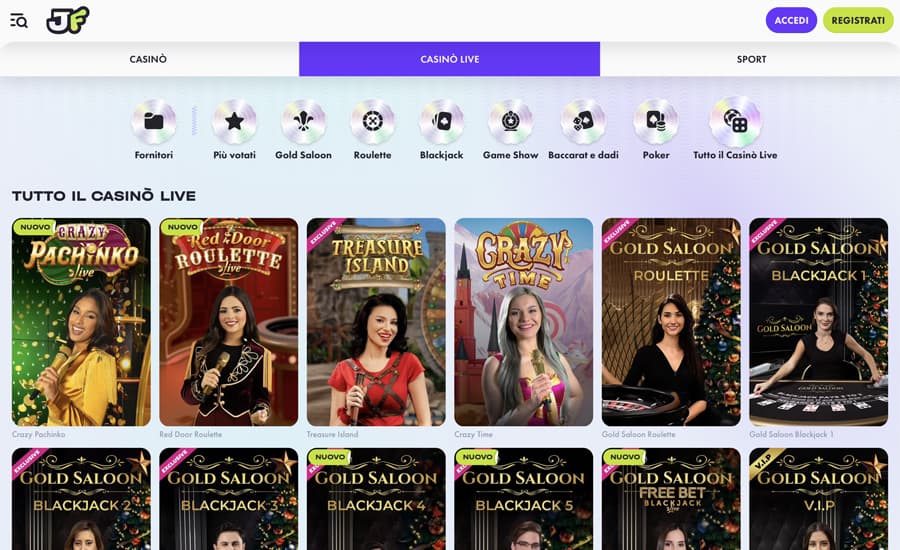 screenshot live casino jackpot frenzy