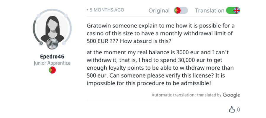 screenshot settimanale recensione gratowin