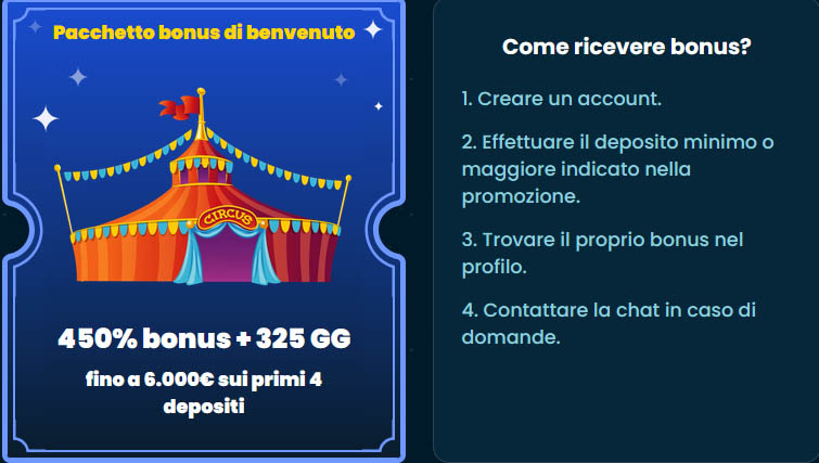 bonus benvenuto rollino casino