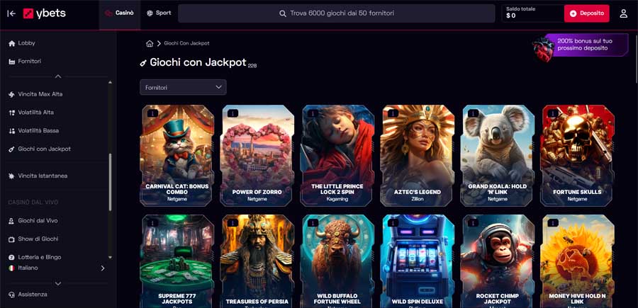 altri giochi ybets