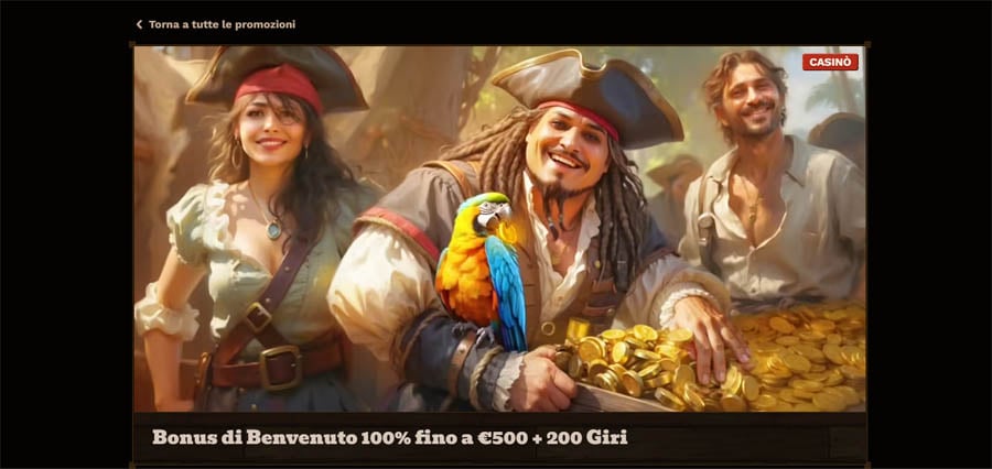 bonus benvenuto fat pirate casino