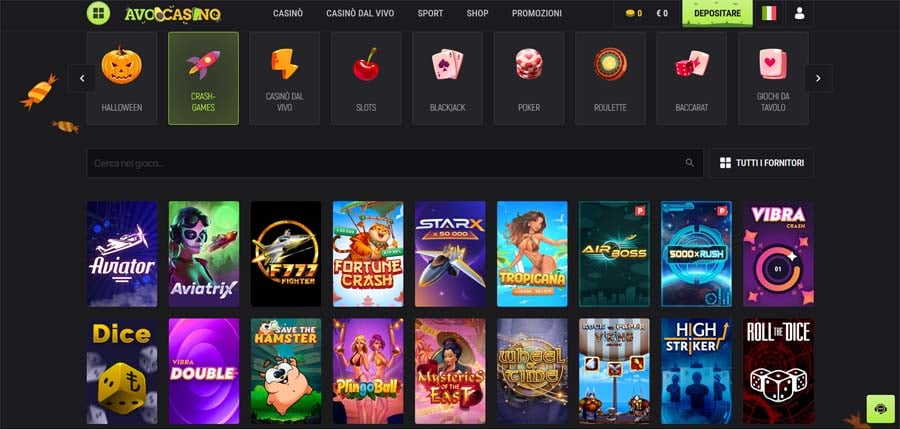 mini giochi avo casinò