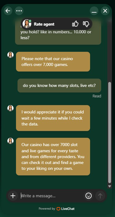 assistenza clienti cash lounge casino