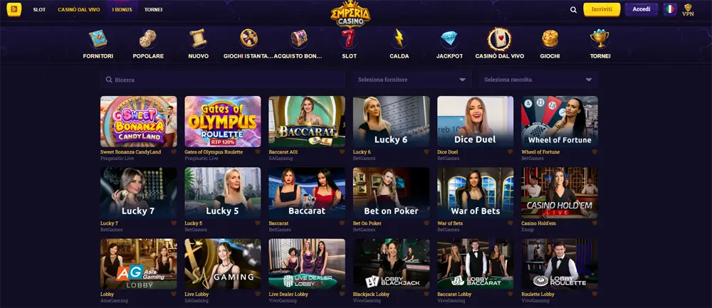 casino live non aams emepria casino