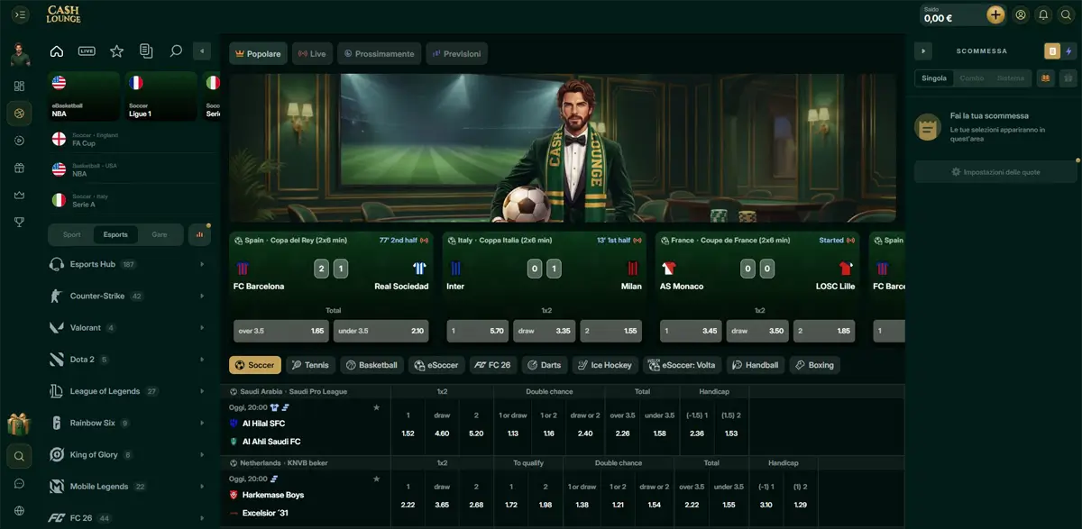 esports cash lounge casino