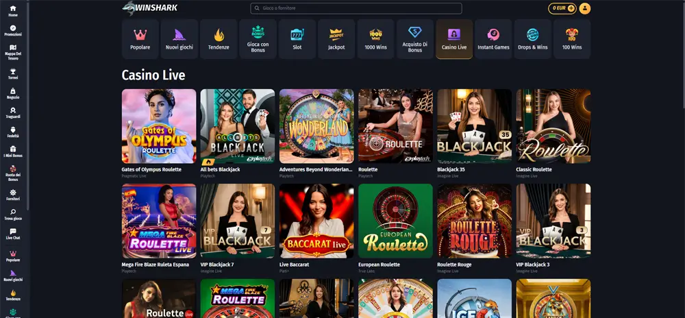 winshark casino live