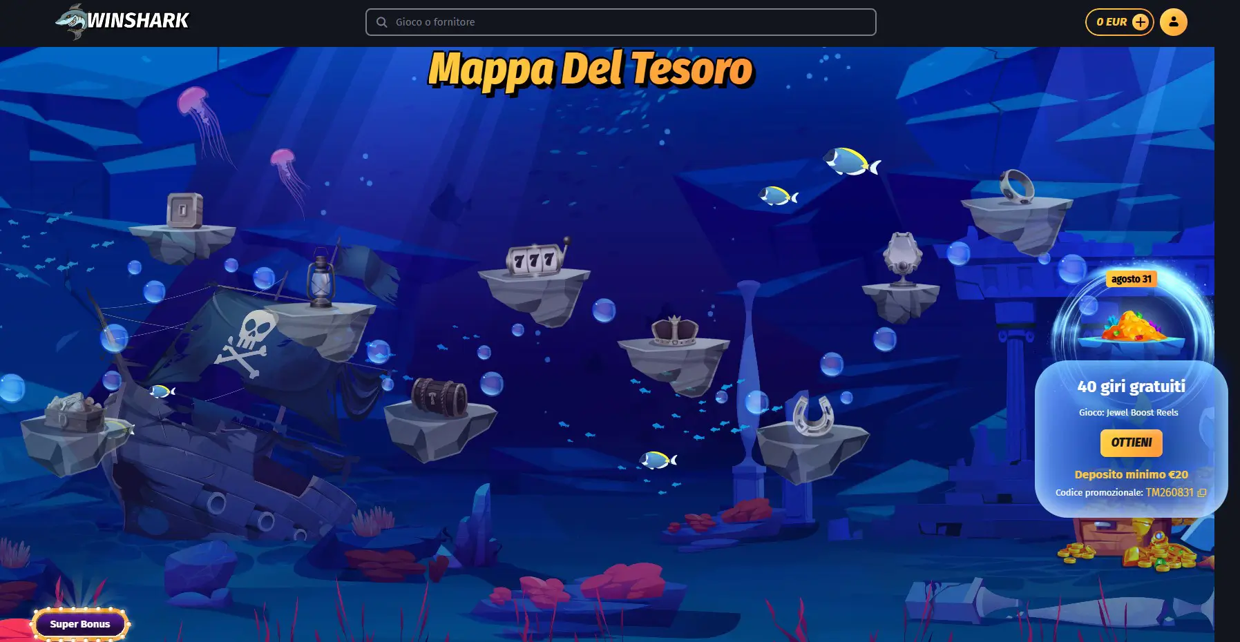 winshark mappa tesoro